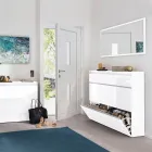 Espejo de pared rectangular con marco blanco o antracita - Emanuelito viadurini