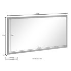 Espejo de pared rectangular con marco blanco o antracita - Emanuelito viadurini