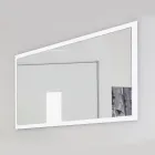 Espejo de pared rectangular con marco blanco o antracita - Emanuelito viadurini
