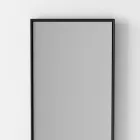 Espejo de pared rectangular retroiluminado con marco negro Made in Italy - Riflessi viadurini