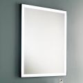 Espejo de pared para baño con marco de metal negro y LED Made in Italy - Chebeo