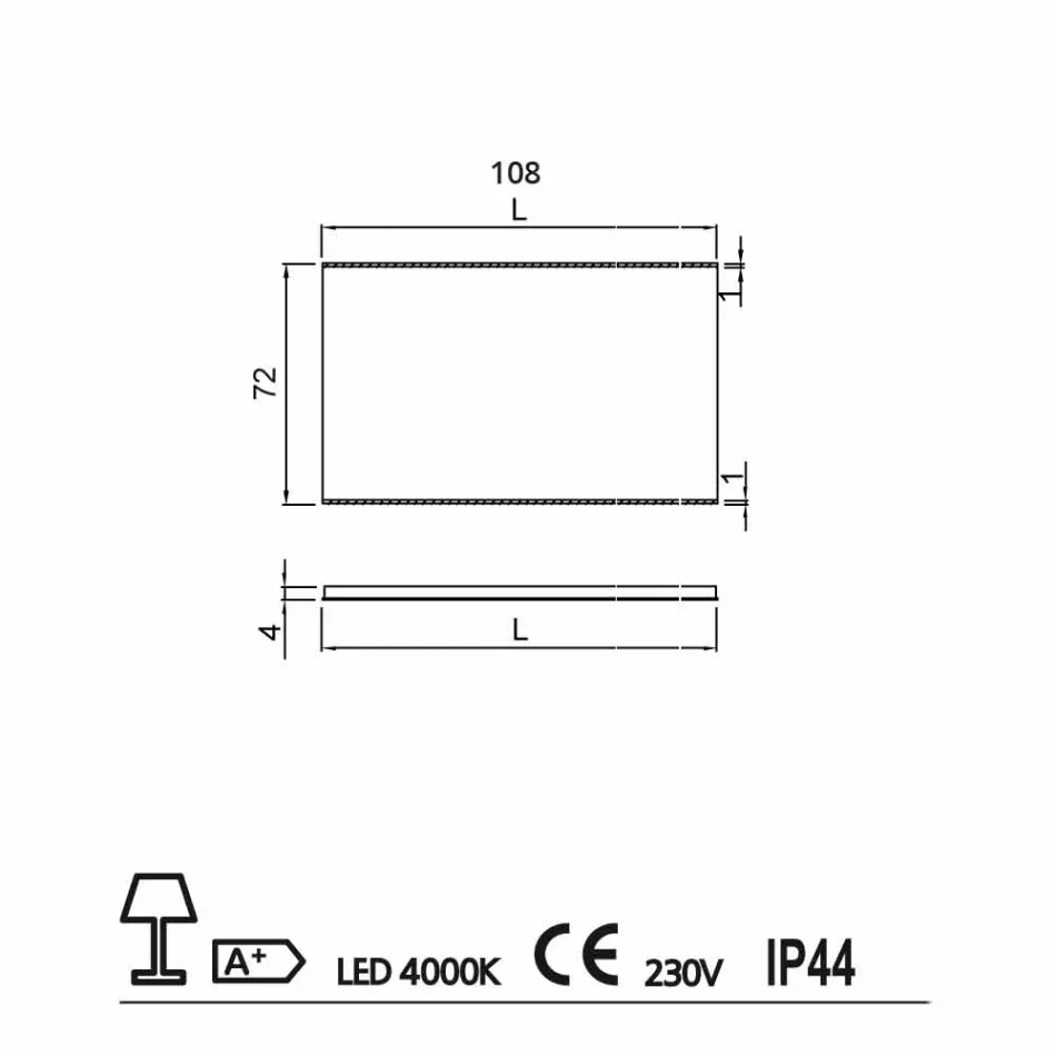 Espejo de baño con luz LED de diseño moderno con bordes esmerilados Veva viadurini