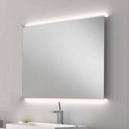 Espejo de baño con luz LED de diseño moderno con bordes esmerilados Veva viadurini