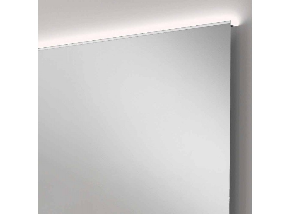 Espejo de baño con luz LED de diseño moderno con bordes esmerilados Veva viadurini