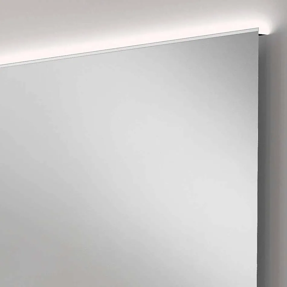 Espejo de baño con luz LED de diseño moderno con bordes esmerilados Veva viadurini