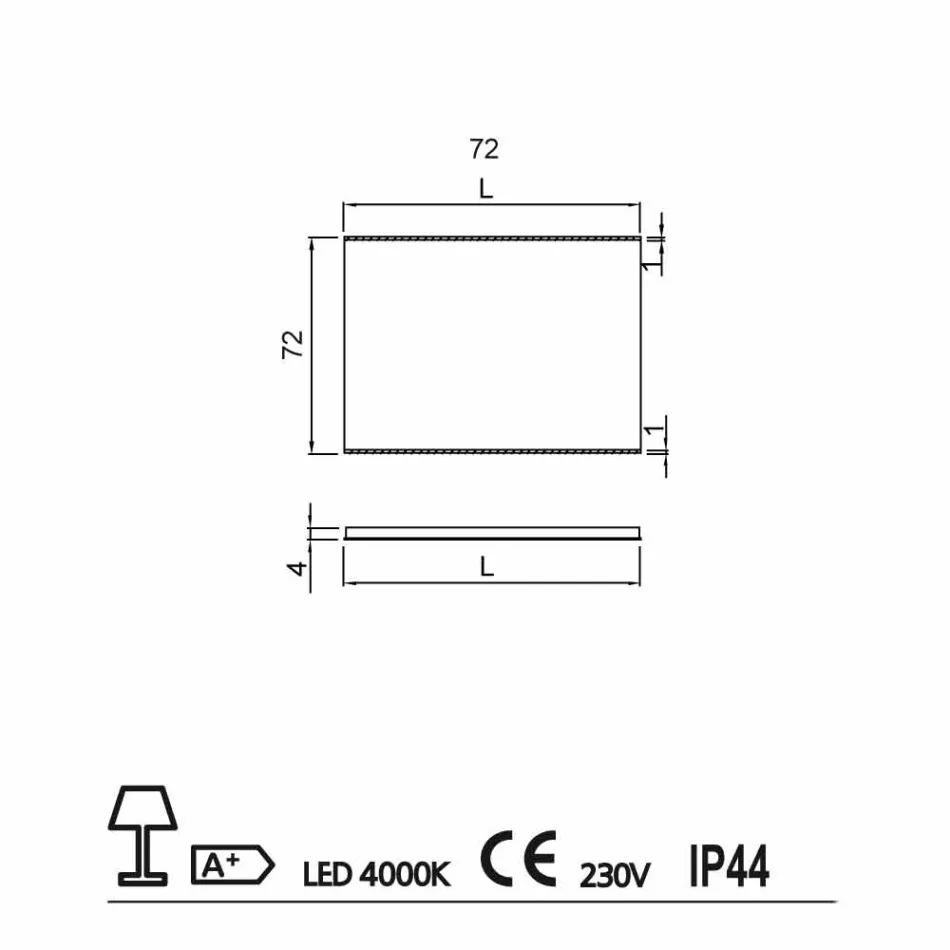 Espejo de baño con luz LED de diseño moderno con bordes esmerilados Veva viadurini
