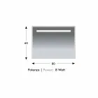 Espejo de pared para baño con marco similar al aluminio Made in Italy - Tobi viadurini