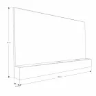 Espejo de pared para baño en teca natural con compartimento de almacenamiento - Palima viadurini