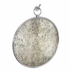 Espejo de baño de pared redondo en cromo otome con respaldo envejecido - junio viadurini