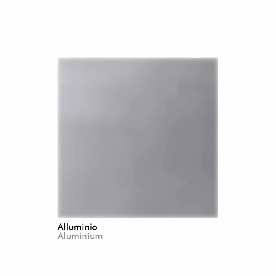 Espejo de baño en imitación de aluminio con retroiluminación Made in Italy - Palau viadurini