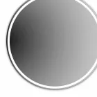 Espejo de baño redondo retroiluminado con chorro de arena Made in Italy - Ranio viadurini