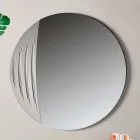Espejo circular en dos tamaños y dos colores, fabricado en Italia - Auren viadurini