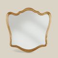 Espejo clásico con marco de madera en forma de pan de oro Made in Italy - Jenny