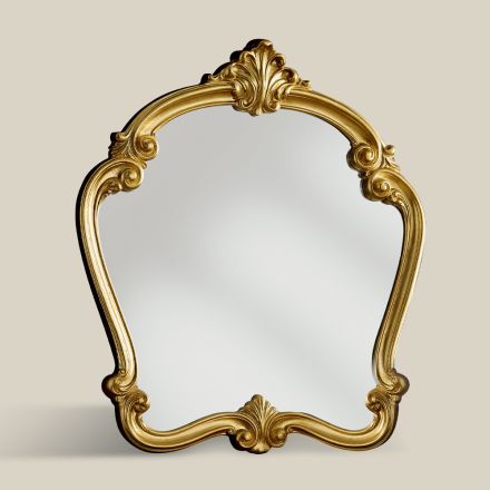Espejo de forma clásica con marco de pan de oro Made in Italy - Madalina viadurini
