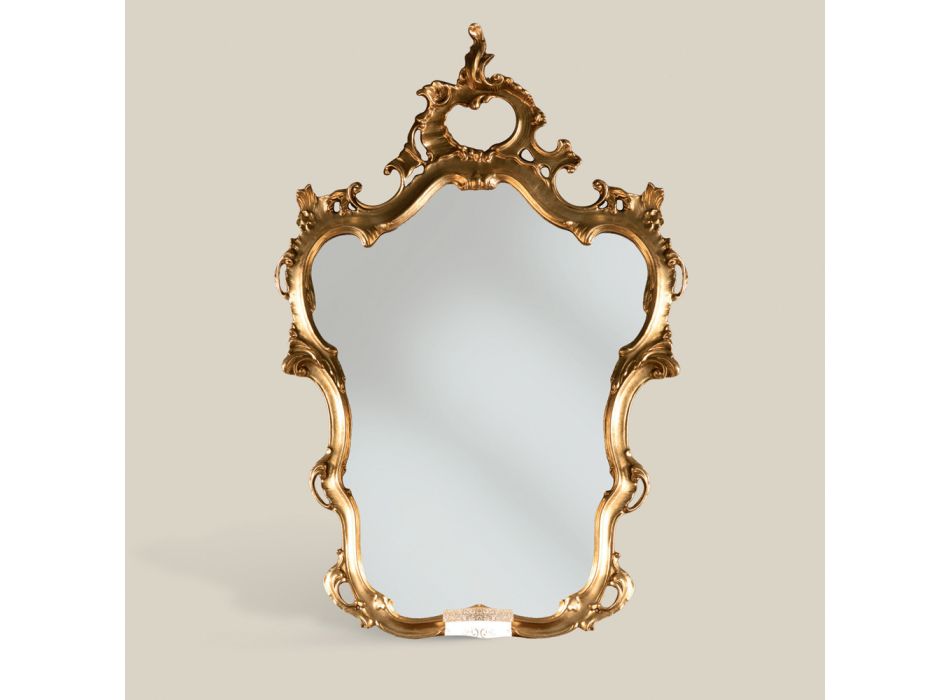 Espejo de Forma Clásica con Marco en Pan de Oro Made in Italy - Precious viadurini