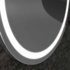Espejo con bordes de acero inoxidable, luces modernas diseño LED Charly viadurini