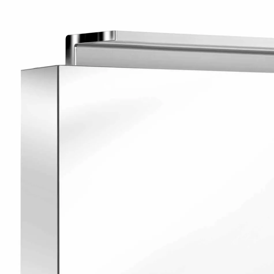 Espejo moderno para gabinete de pared de 3 puertas con estantes internos - Bramo viadurini