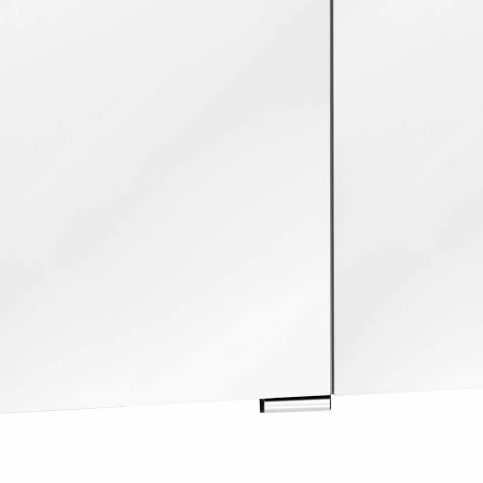 Espejo moderno para gabinete de pared de 3 puertas con estantes internos - Bramo viadurini