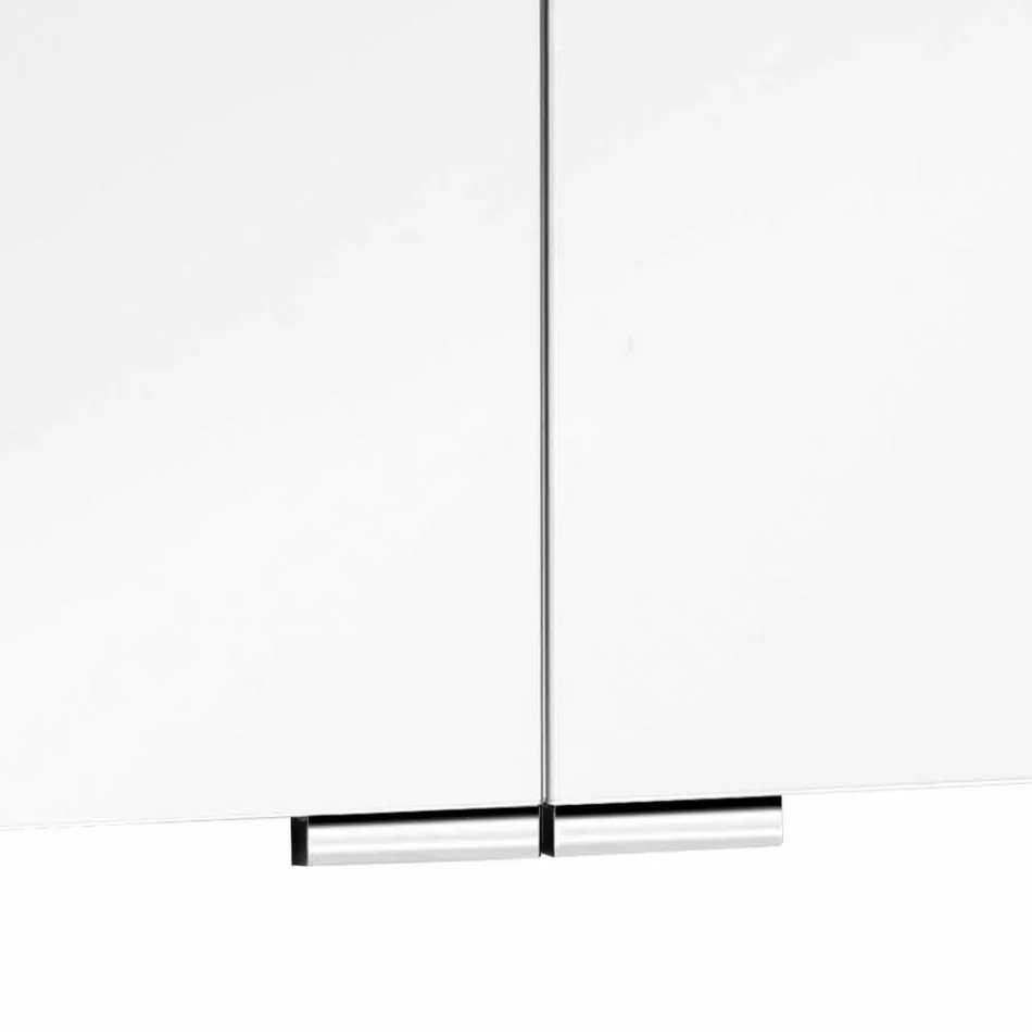 Espejo moderno para gabinete de pared de 3 puertas con estantes internos - Bramo viadurini