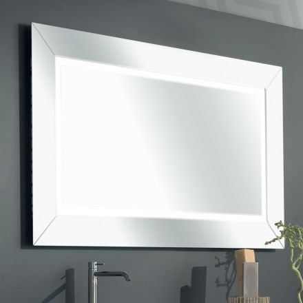 Espejo con marco de espejo de color y LED Made in Italy - Newton viadurini