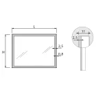 Espejo con luces integradas y marco de cristal Made in Italy - Isaac viadurini