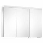 Espejo con almacenamiento de pared con 3 puertas en aluminio pintado plateado - Alfio viadurini