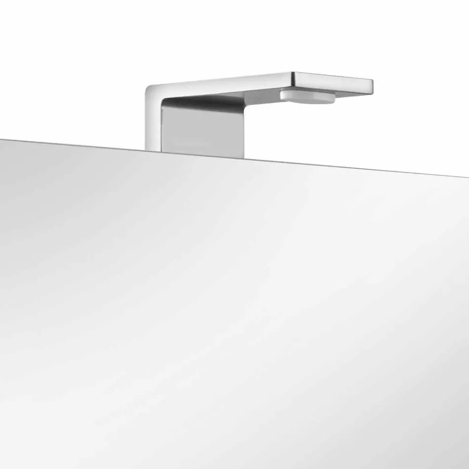 Contenedor de Espejo con 4 Puertas de Cristal con 12 Estantes y 4 Luces LED - Maxi viadurini