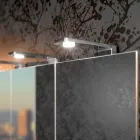 Contenedor de Espejo con 4 Puertas de Cristal con 12 Estantes y 4 Luces LED - Maxi viadurini