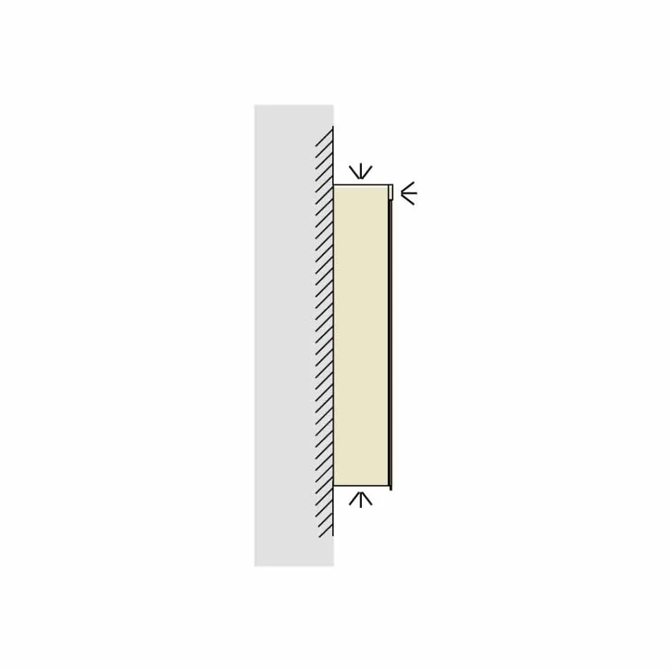 armario con espejo de baño con bañera LED con 2 puertas, diseño moderno, Carol viadurini