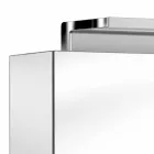 Espejo de pared de 2 puertas con luz LED y tomas de corriente - Bramo viadurini