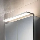 Espejo de pared de 2 puertas con luz LED y tomas de corriente - Bramo viadurini