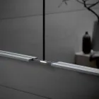 Espejo de pared de aluminio con iluminación LED - Demon viadurini