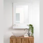Armario con espejo de pared de plexiglás tricolor, fabricado en Italia - Kiran viadurini