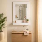Armario con espejo de pared de plexiglás tricolor, fabricado en Italia - Kiran viadurini