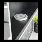 Contenedor de espejo de madera con espejo doble y luces Made in Italy - Darwin viadurini