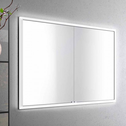 Espejo paquete de LED con un diseño moderno 2 puertas incorporado, Adele viadurini