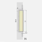 Espejo paquete de LED con un diseño moderno 2 puertas incorporado, Adele viadurini