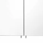 Espejo contenedor moderno con 2 puertas en aluminio pintado plateado - Alfio viadurini