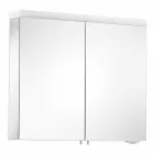 Espejo contenedor moderno con 2 puertas en aluminio pintado plateado - Alfio viadurini