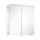 Espejo contenedor moderno con 2 puertas en aluminio pintado plateado - Alfio viadurini