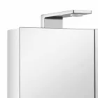 Espejo contenedor moderno con 3 puertas de cristal y 3 luces LED - Maxi viadurini