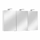 Espejo contenedor moderno con 3 puertas de cristal y 3 luces LED - Maxi viadurini