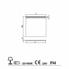 Espejo de baño con moderna iluminación LED de diseño Yvone viadurini