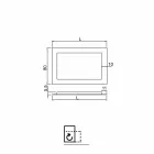 Baño marco de cristal del espejo decorado con pan de oro Pascal viadurini