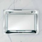 Baño marco de espejo de plata fundida de vidrio diseño moderno Arin viadurini