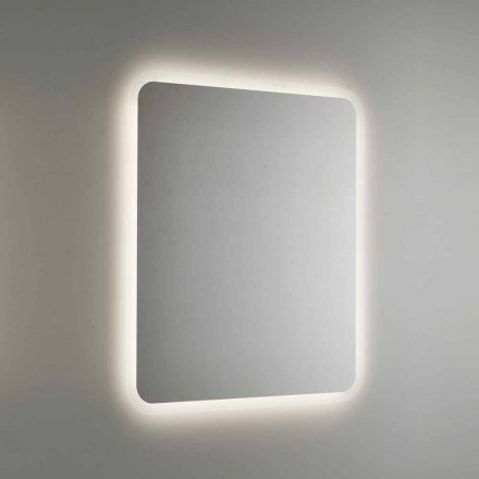 Espejo de baño redondo con retroiluminación LED Made in Italy - Pato viadurini