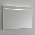 Espejo de pared moderno con luz LED y marco de acero Made in Italy - Yutta