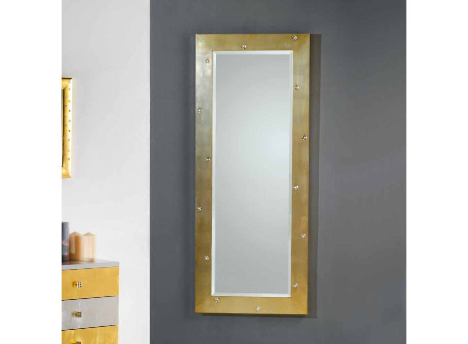 diseño moderno espejo de pared / suelo con cristales de Swarovski viadurini