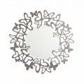 Espejo de pared circular de diseño moderno en hierro hecho en Italia - Stelio