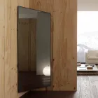 Espejo de pared con puerta que se abre y percheros Made in Italy - Boro viadurini